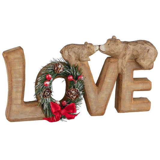 Sign Love Bears Statue Christmas Ornament Home Decoration Gift