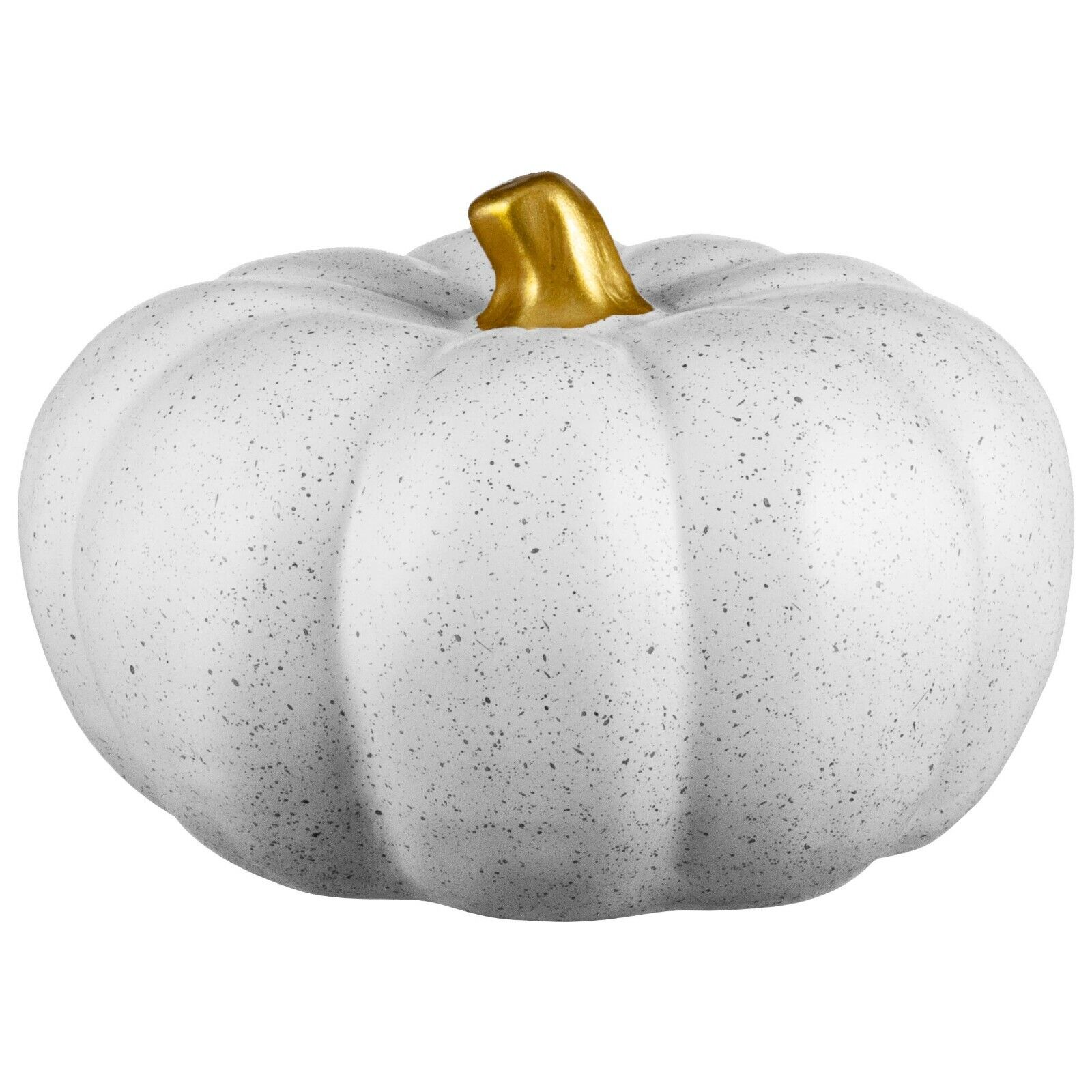 Autumn Harvest Halloween Decor Pumpkins With Gold Stems Glitter Ornaments