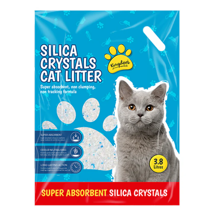 6Pc Silica Crystals Cat Litter 3.8L Comfort Non Clumping Natural & Biodegradable