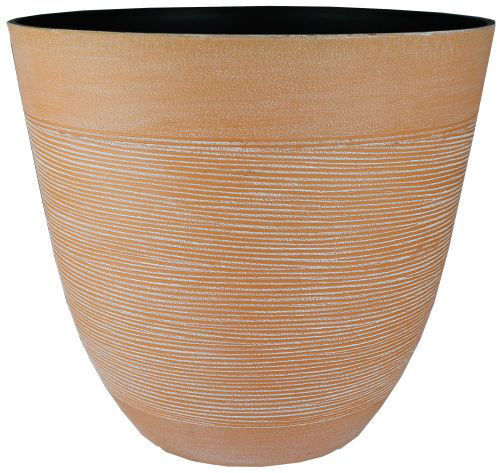 Garden Planter Set of 2 Terracotta Plastic Plant Pot 30cm Tall Round Tub 14L 