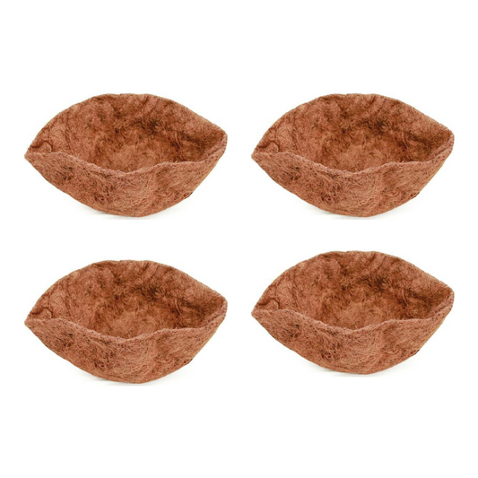 Coco Liner 4Pc Brown Preformed Retail 10inch Round Hanging Baskets Home Decor