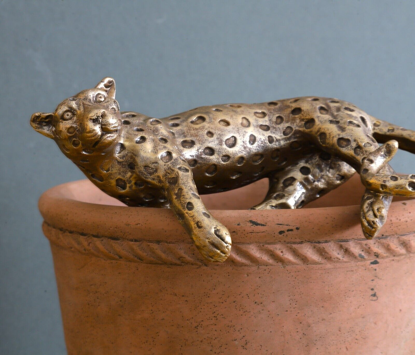 Cheetah Plant Pot Hanger Pot Climber Animal Home Garden Decor Leopard 16cm Large