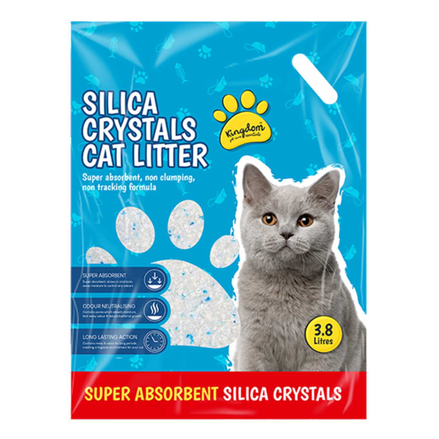 Silica Crystals Cat Litter 3.8L Comfort Non Clumping Natural & Biodegradable