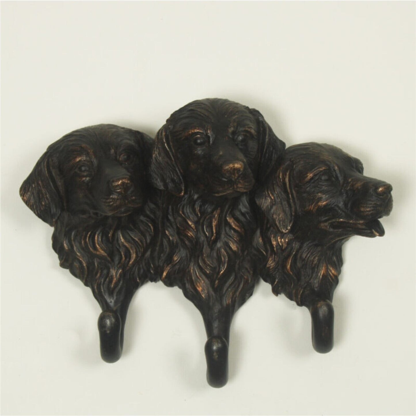 Black Labrador Dog Shaped Hooks 3x Wall Mounted Hooks for Coat, Collars & Leads