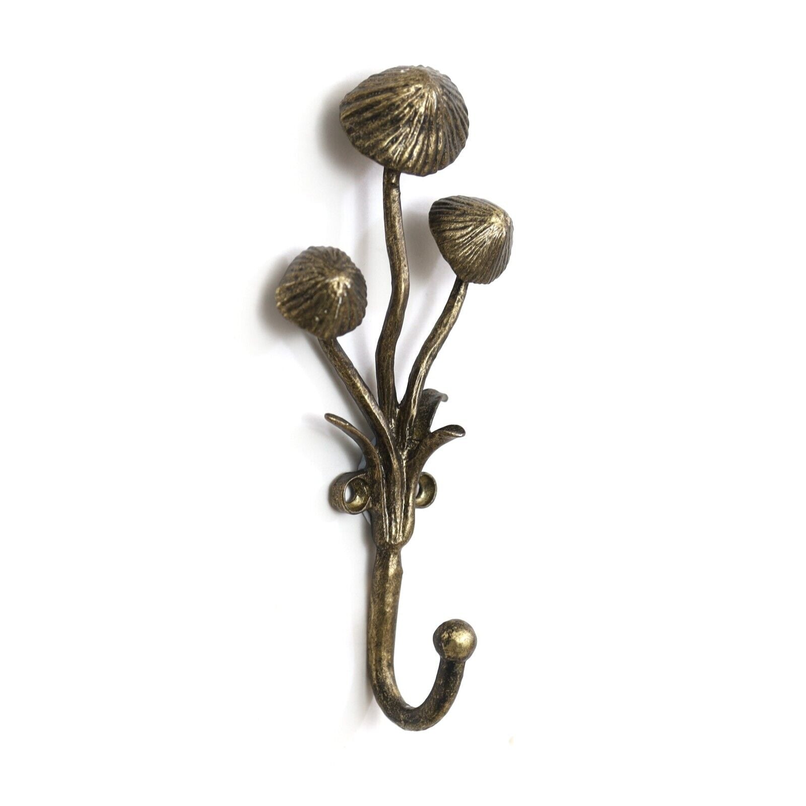 Antique Bronze Mushrooms Decor Metal Leads Coat Keys Wall Mounted Hanger Hook