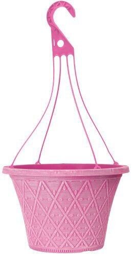 4Pcs 30cm 12 Inch Hanging Basket Pink Outdoor Planter Decorative Outdoor Pot