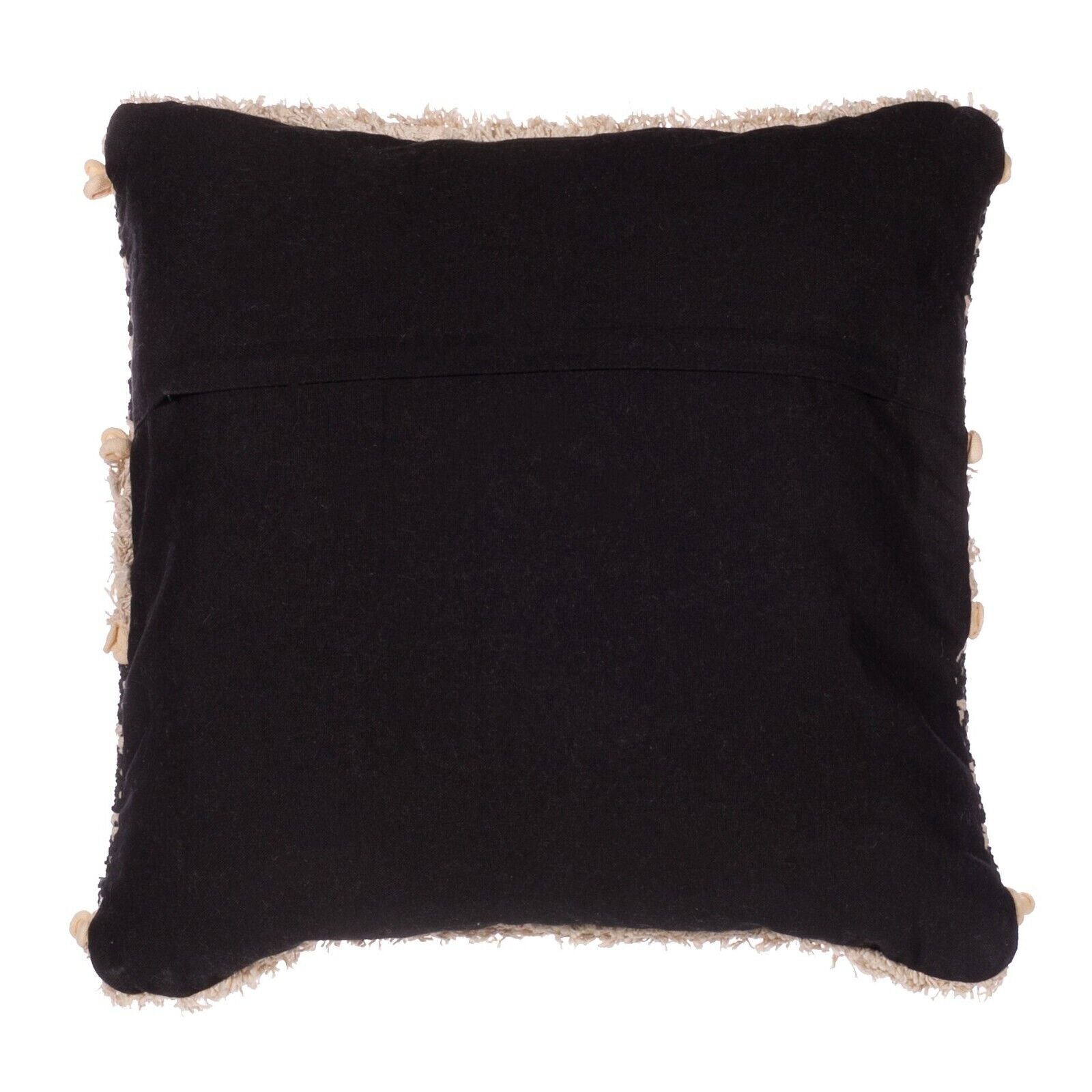 Knitted Filled Diamond Cushion 40x40cm Luxury Bohemian Sofa Cushions Black New