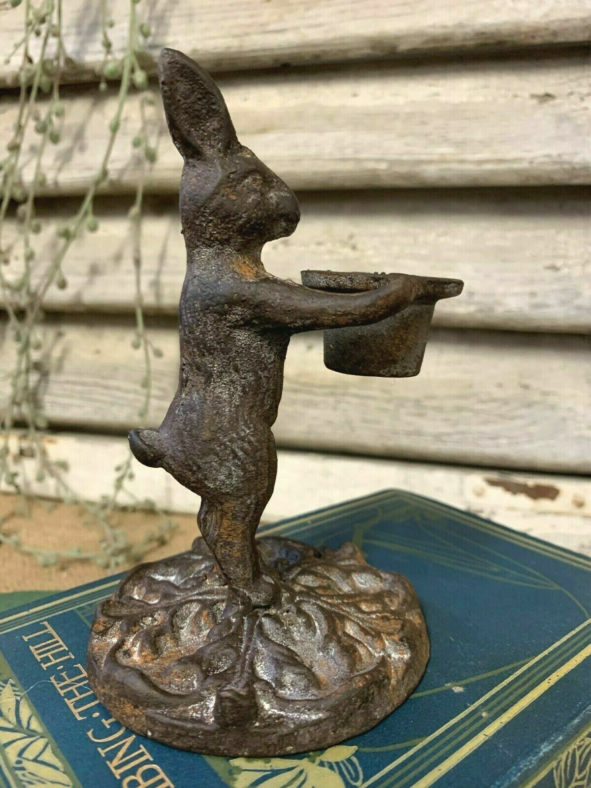  Antique French Style Rabbit Hare Candlestick Candle Holder Xmas Dinner Table