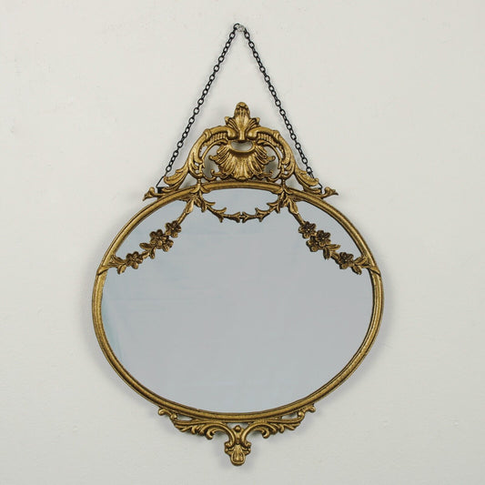 1 Vintage Gold Wall Hanging Mirror With Swags Home French Gold Floral Frame