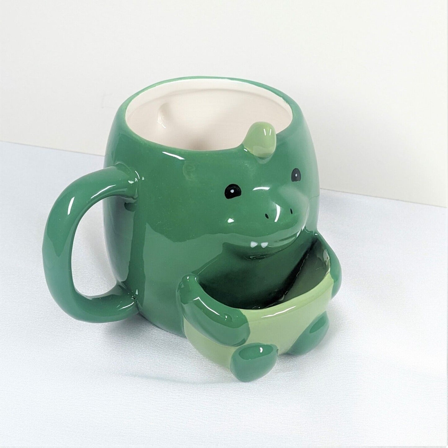 Kids Cookie Holder Pocket Mugs Cups Unicorn Monkey Dinosaur 3D Hand Painted Mugs