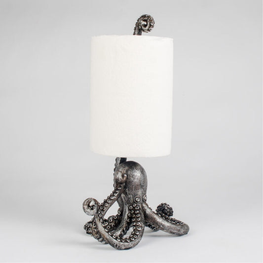 Resin Octopus Shaped Kitchen Roll Paper Tissue Towel Holder Freestanding Rack