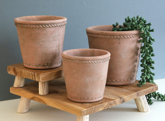 Aged Terracotta Plant Pot Planter Cover Clay Flowers Herbs Indoor Outdoor Flower