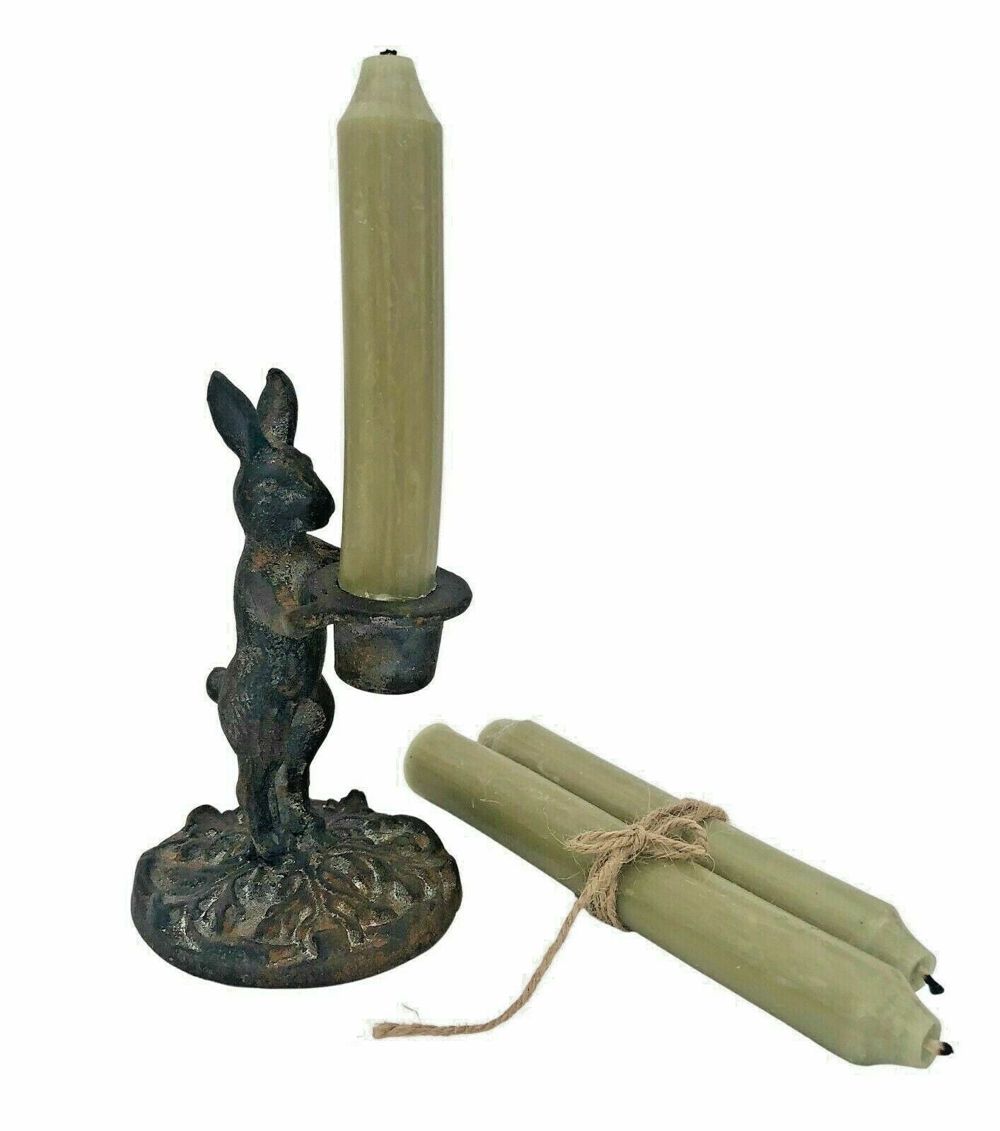  Antique French Style Rabbit Hare Candlestick Candle Holder Xmas Dinner Table