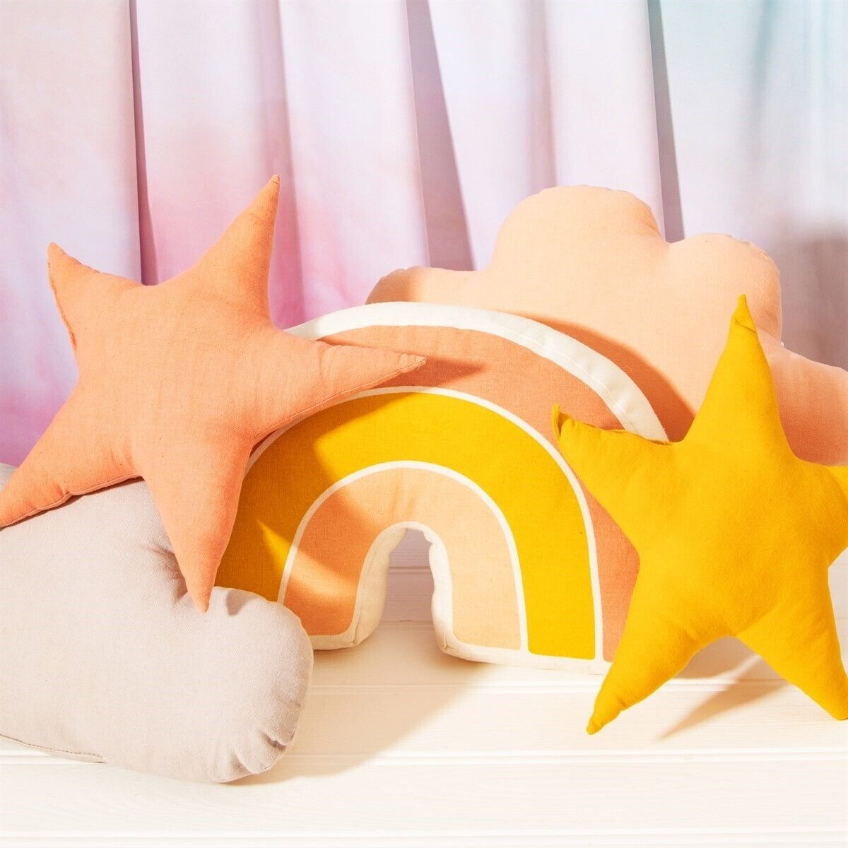 Rainbow Shape Filled Nursery Kids Room Decor Scatter Cushion Sofa Chair Pad