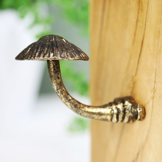 Mushroom Decor Wall Metal Hook Leads Coat Keys Wall Mounted Hanger Hook