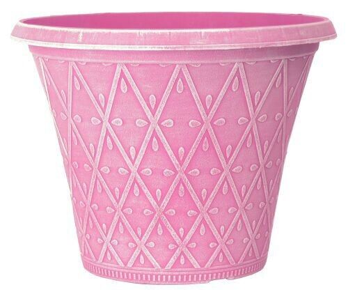 Planter Set of 3 Round 30cm Garden Plant Pot Pink Outdoor 10L Decorative Cover