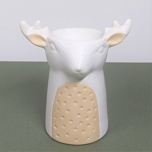 Large Ceramic Natural Oil Burner Wax Melt Stag Shape Home Fragrance Decor Gift