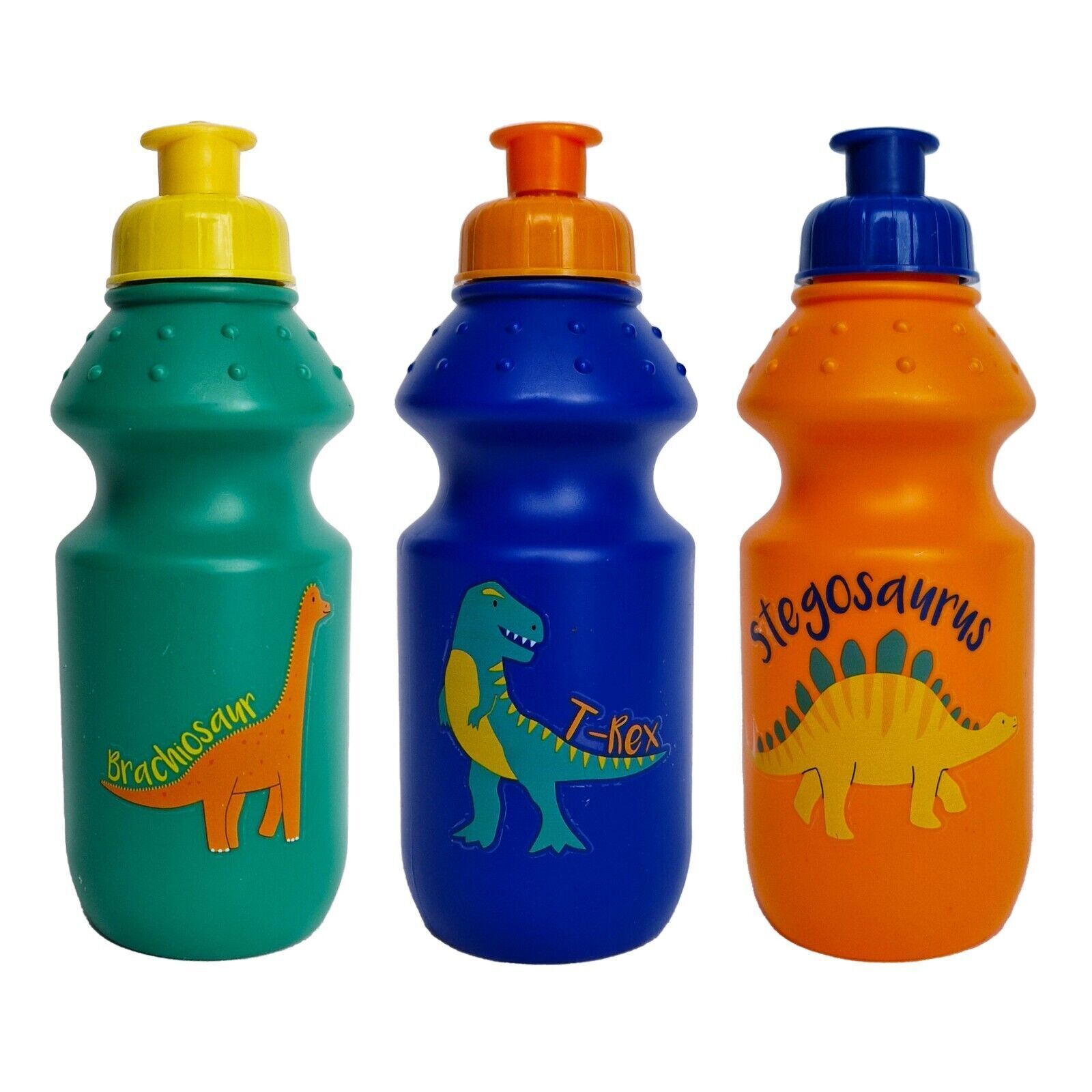 Set of 3 Kids Girls Boys Plastic Water Juice Picnic School Sports Bottle Flask