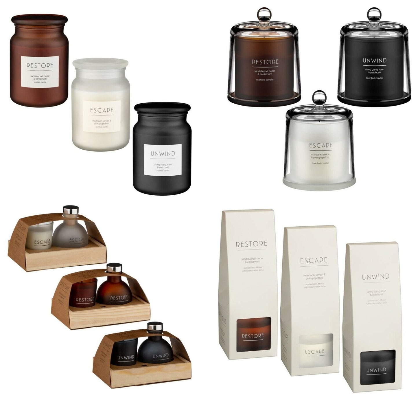 Premium Spa Scented Candle Jars Cloche Candles Diffuser Relaxing Home Fragrances