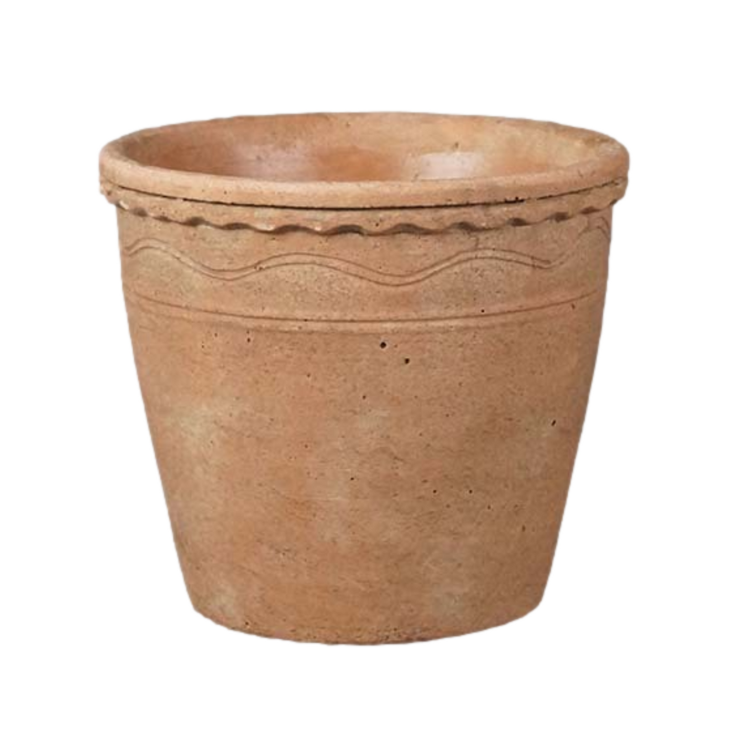 Cement Plant Pot Terracotta Finish 17cm Planter Cover Flowers Herbs