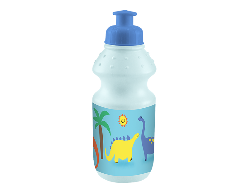 3 Pack 355ml BPA Free Plastic Water Bottle Boys Printed Pull Top Kids Sports Gym