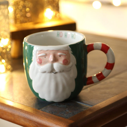 Ceramic Christmas Santa Face Mug 300ml Coffee Tea Hot Choclate Cup Xmas Novelty