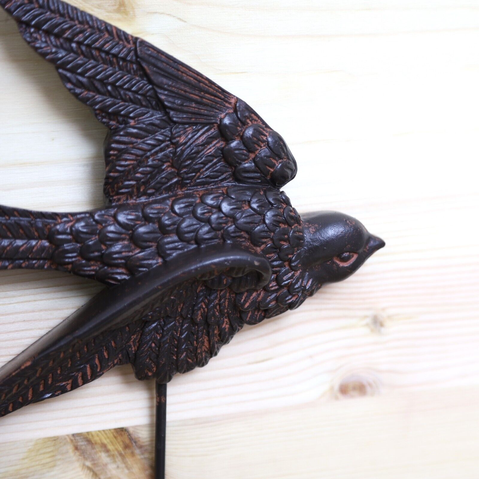 Swallow Hook Bronze Coat Wall Mount 20cm Scarf Key Single Hook Mystic Bird Decor