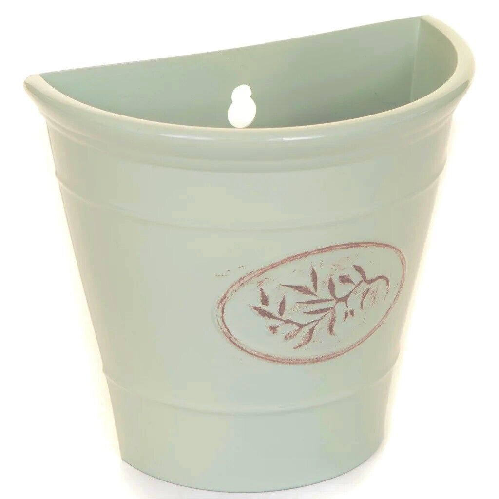 Gloss Ceramic  Plastic Planters Flower Plant Pots Barrel Tall Bowl Olive Cover