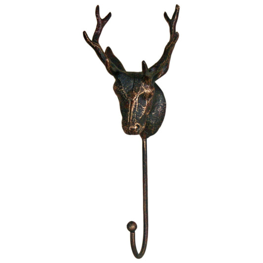 Large Metal Stag Antler Wall Scarf Keys Hat Hook Hanger Wall Home Decor Storage