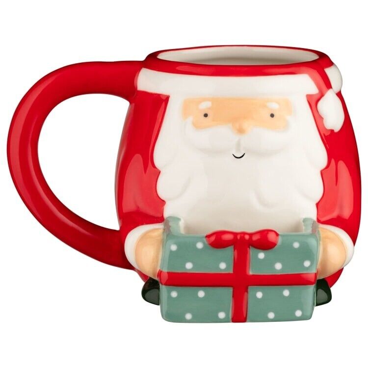 Novelty Christmas Mug with Cookie Holder Santa Design Coffee Tea Mug Gift Kids