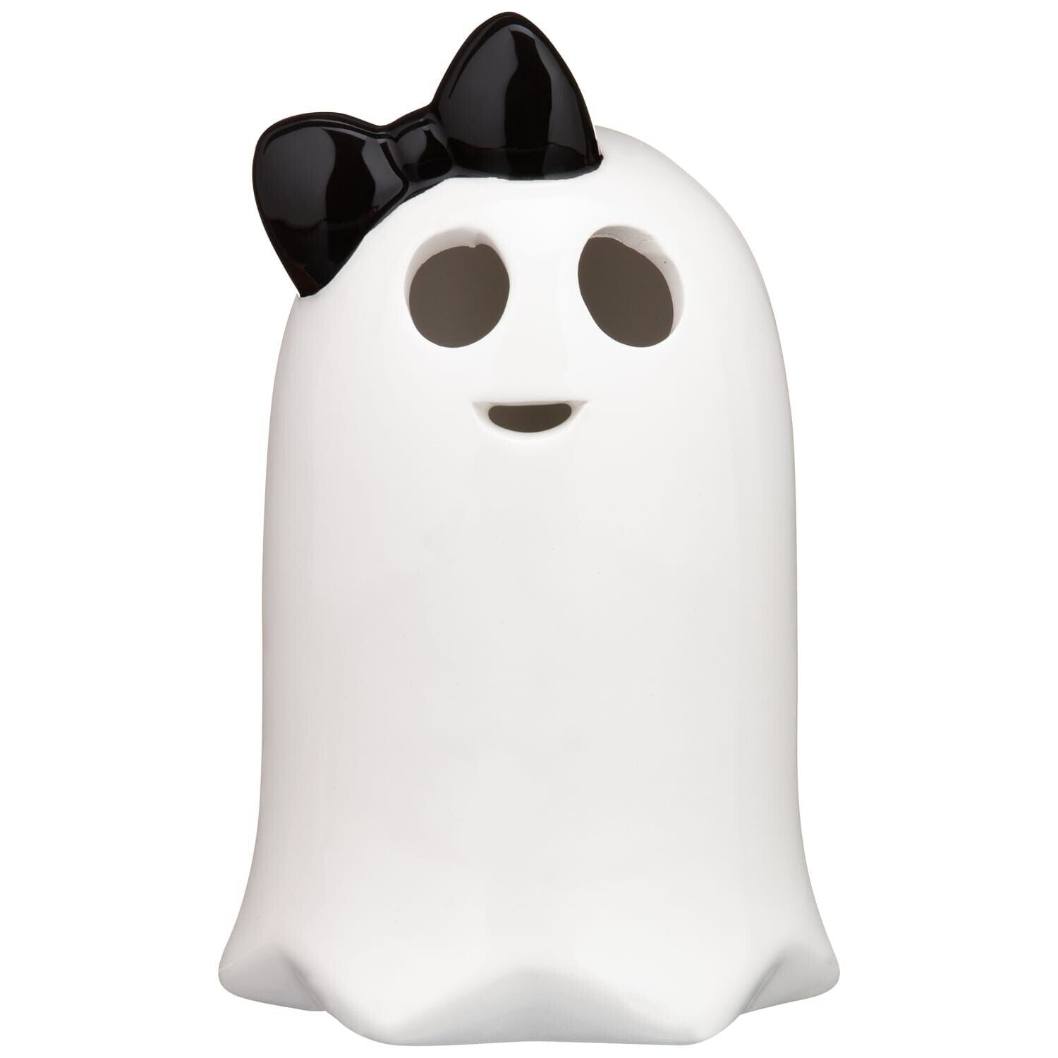 White Ceramic Tall Light Up LED Ghost Spooky Halloween Home Decor Assorted