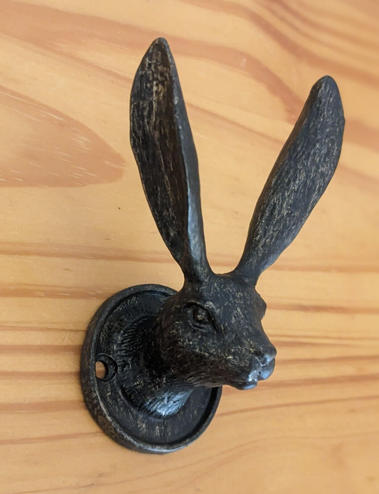 Rustic Hare Easter Bunny Coat Hook Vintage Bronze Metal Animal Wall Door Hooks