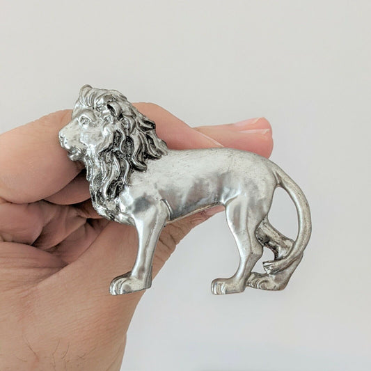 Silver Lion Animal Drawer Knob Kids Children Room Furniture Drawer Pulls Handle 