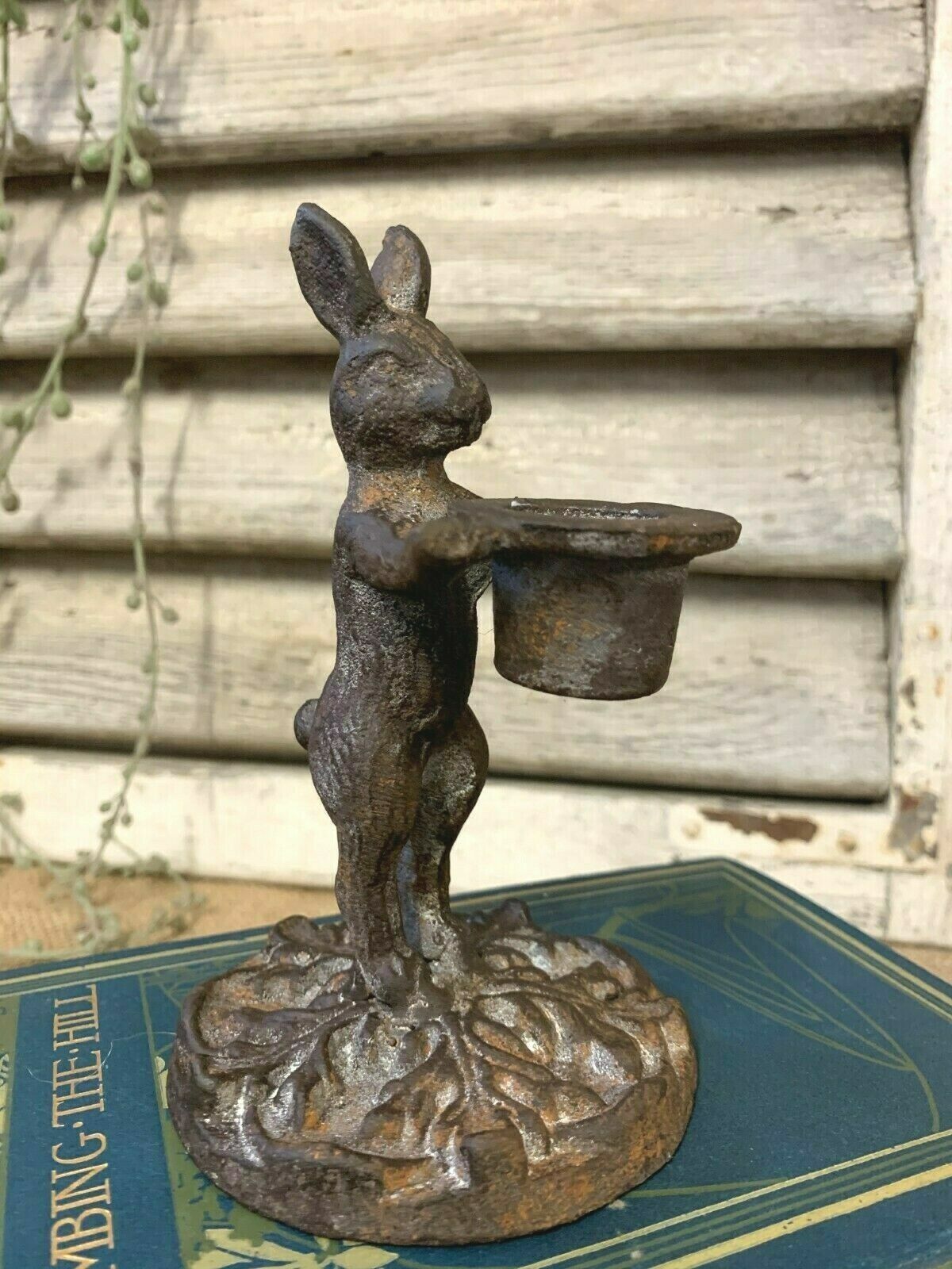  Antique French Style Rabbit Hare Candlestick Candle Holder Xmas Dinner Table