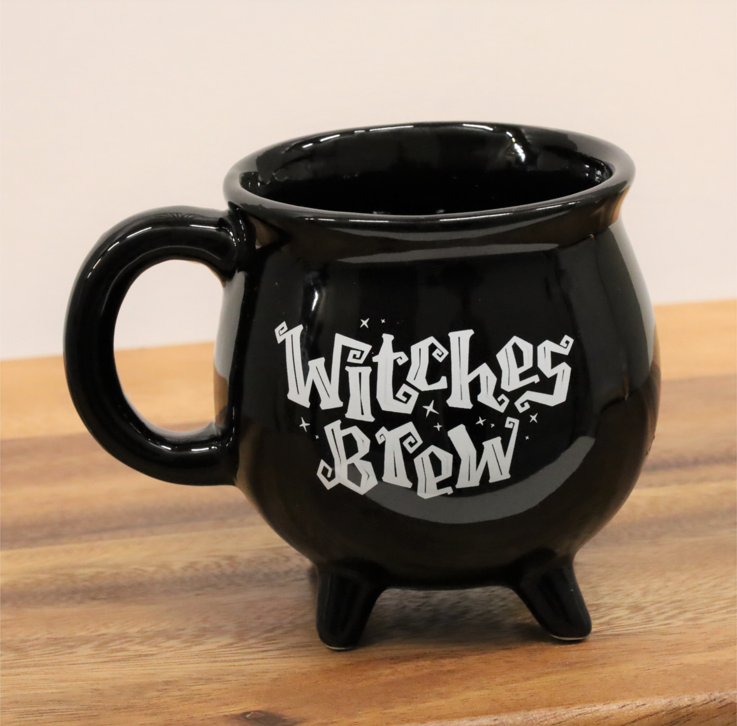 Witches Brew Black Cauldron Mug 450ml Coffee Tea Cup Halloween Table Novelty