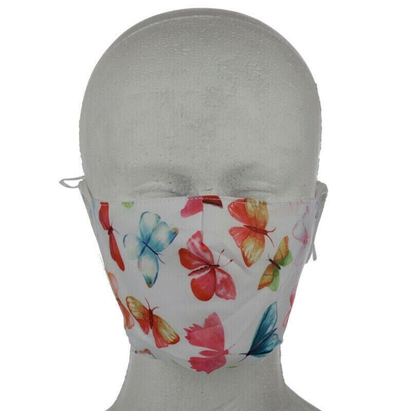 Men Women Adults Girls Cotton Washable Reusable Breathable Face Masks Coverings