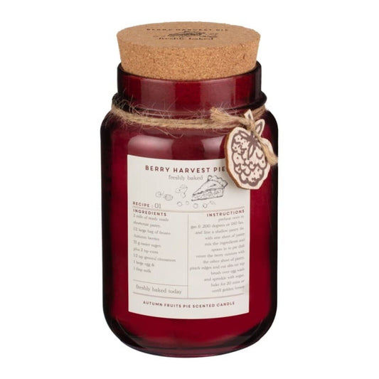 Scented Candle Berry Harvest Pie Fragrance 60 Hours Burn Time with Cork Lid Gift