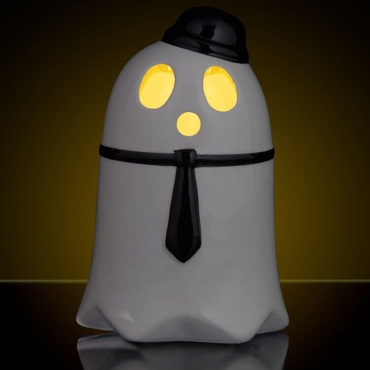 White Ceramic Tall Light Up LED Ghost Spooky Halloween Home Decor Assorted