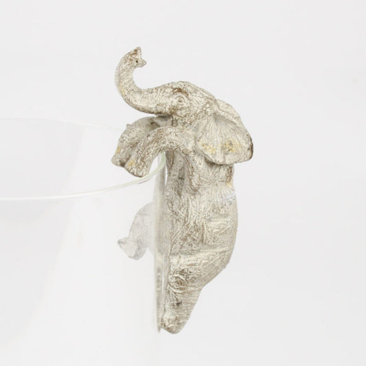 Elephant Plant Pot Hanger Whitewash Resin Pot Animal Sculpture Ornament Decor