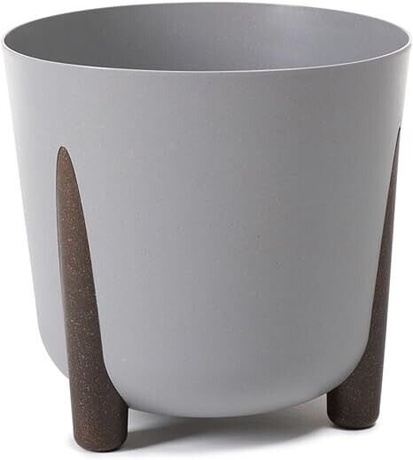 Eco Friendly Grey Plant Pot 30cm Home Outdoor Garden Round Decor Flower Planter