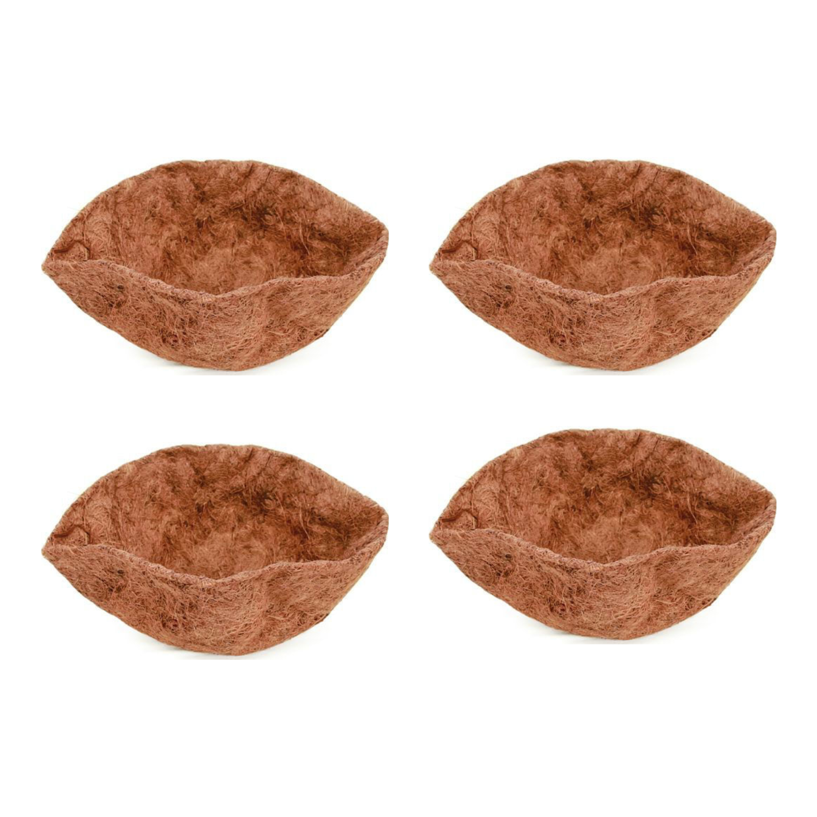 4Pc Brown Coco Liner Preformed Retail 10inch Round Hanging Baskets Home Decor