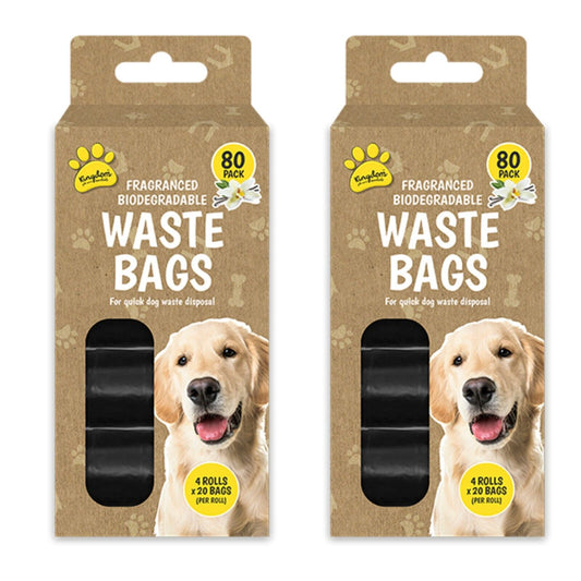 2 Pack Poop Bags Vanila Fragranced Biodegradable 160pk Toilet Pet Waste Bags