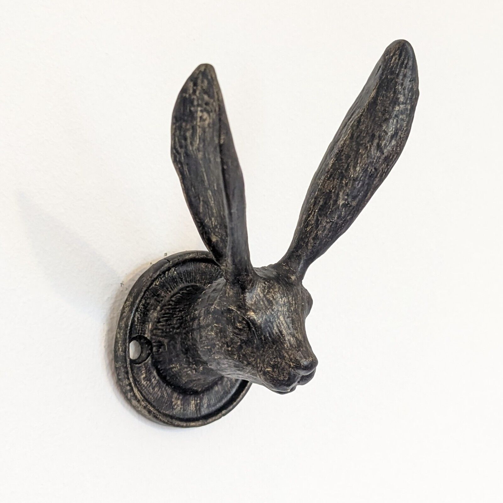 Rustic Hare Easter Bunny Coat Hook Vintage Bronze Metal Animal Wall Door Hooks