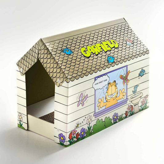 Garfield Cardboard Cat Kitten Pet Scratching House Scratch Pad board Home 