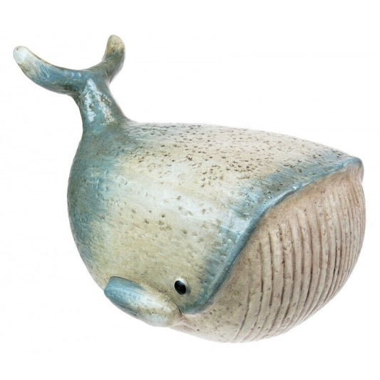 Ceramic Blue Whale Fish Statue Ocean Sea Beach Themed Whales Decoration Ornament