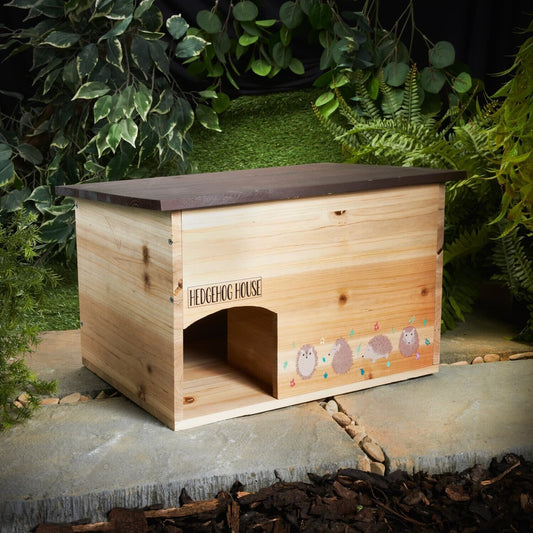 Wooden Hedgehog House Rainproof IFSC Certified Hibernation Nesting Hotel Box