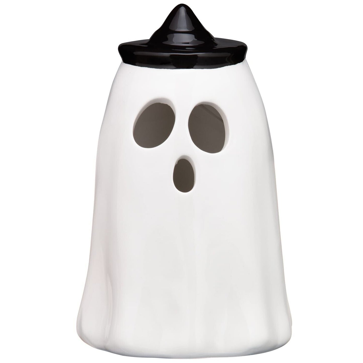 White Ceramic Tall Light Up LED Ghost Spooky Halloween Home Decor Assorted