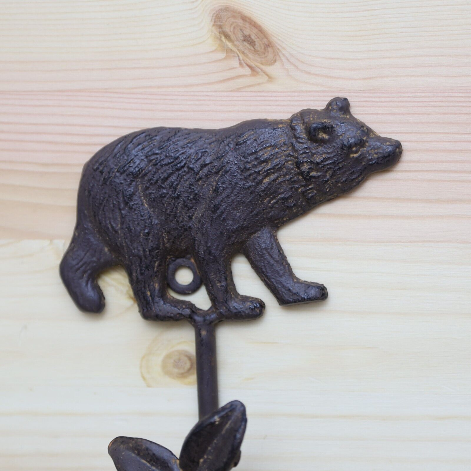 Rustic Bear Coat Hook key Vintage Metal Animal Wall Mounted Single Door Hook