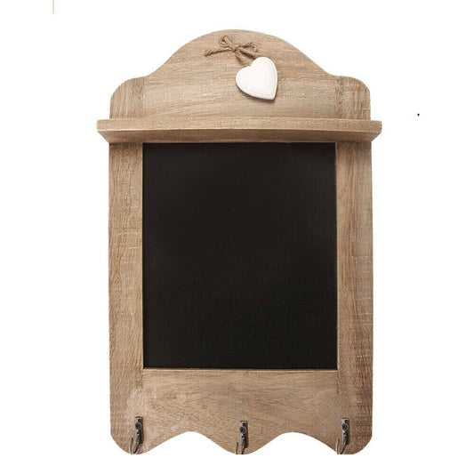 Kitchen Chalk Board Vintage Wall Blackboard Shabby Chic Notice Rustic With Hooks