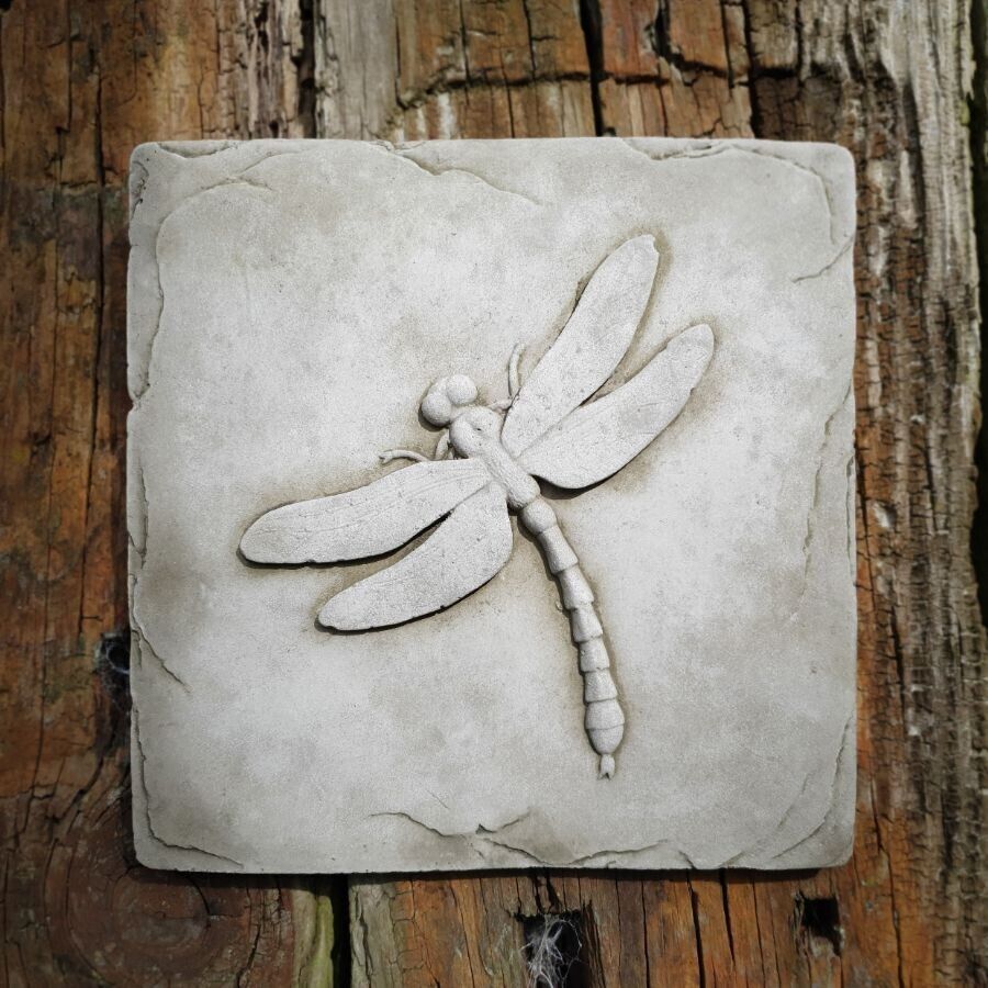 Dragonfly Wall Hanger Stone Detailed Hanging Plaque Ornament Home Garden Decor